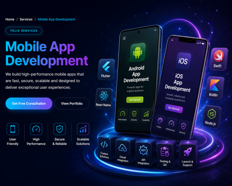 Mobile app development services by Felix Technologies